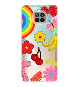 PrintiFy Xiaomi Mi 10T Lite ile Uyumlu Water Color 5  Kamera Korumalı Şeffaf  Kılıf