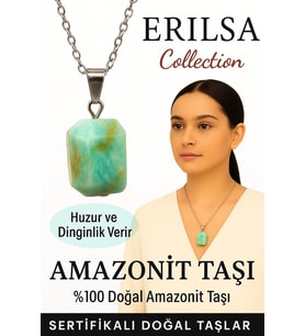 Sertifikalı Fasetli Amazonit Taşı Kolye – Huzur ve Dinginlik Veren Doğal Taş (Çok Renkli)