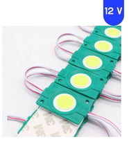 20 Adet 12 Volt 2.4 Watt Kare Yeşil Cob Led Modül IP65