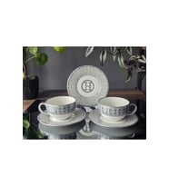 Honey gri 2 kişilik çay fincanı