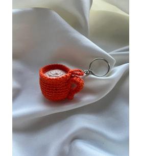 Amigurumi Kupa Anahtarlık (Turuncu)
