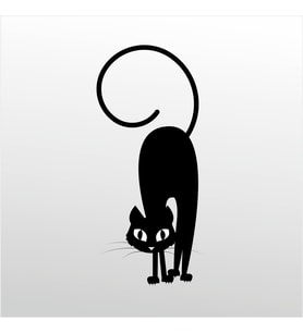 Folyo Sticker Korkmuş Kedi 80cm Uzunluk (Karışık)