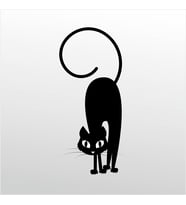 Folyo Sticker Korkmuş Kedi 80cm Uzunluk (Karışık)