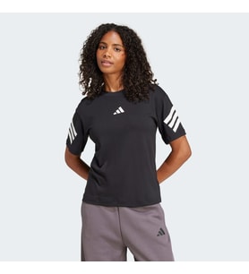 adidas JE0237 W FI 3S TEE Kadın T-Shirt (Siyah)