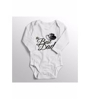 Bebek Beyaz The Best Dad Yazısı Baskılı Hediyelik Zıbını 113