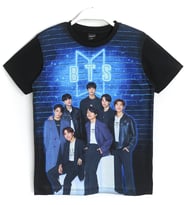 BTS K-Pop Grubu 3D Baskılı Kız Çocuk T-Shirt Siyah