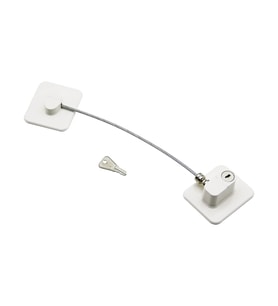 BEYAZ PLAKA   HALATLI  EMNİYET KİLİT  5X6CM YAPIŞKANLI MONTAJ=2PCS PLAKA   HALAT=18.8CM