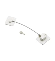 BEYAZ PLAKA   HALATLI  EMNİYET KİLİT  5X6CM YAPIŞKANLI MONTAJ=2PCS PLAKA   HALAT=18.8CM