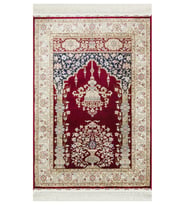 Makine Kaymaz Yıkanabilir Kırmızı Klasik Viskon Salon Halısı Mutfak Halısı Koridor Halısı Yolluk red