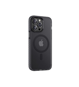 Apple iPhone 14 Pro Uyumlu Kılıf Mat Arka Yüzey Wireless Şarj Özellikli Zore Locik Kapak (Siyah)