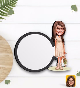 BK Gift Kişiye Özel Kız Çocuk Karikatürlü Ahşap Bardak Altlığı-7