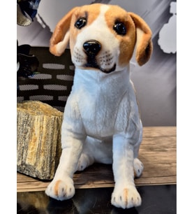 ÇOK SEVİMLİ CAM GÖZ KÖPEK 35cM