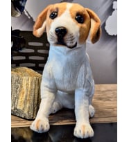 ÇOK SEVİMLİ CAM GÖZ KÖPEK 35cM