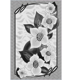 Eliana Home Baskılı, Yıkanabilir Kaymaz Taban Salon Halısı LNA0065-SM44 100x150 cm (Gri)