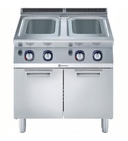 Electrolux Professional Endüstriyel 2 Hazneli Gazlı Makarna Pişirici, 2x24,5 Lt, Enerji Kontrol İle Hassas Güç Ayarı, Dolaplı, Derinlik 730 Mm - 800 Mm E7PCGH2KF0