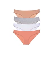 Mulvxbrf Brf02 4 Adet Süper Eko Set Likralı Kadın Slip Külot Ten Gri Beyaz Pudra (Mulvix)