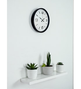 36 Cm Siyah Dekoratif Duvar Saati (Standart)