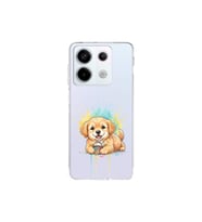 Redmi Note 13 Pro 5G ile Uyumlu Splash Köpek Tasarımlı Şeffaf Silikon Kılıf