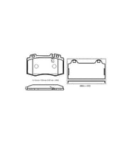 MERCEDES S CLASS- W220- 02/05; ÖN FREN BALATASI (KABLOSUZ)(DİSK)(117,8X71,60X16,50) (FMK) A005420602