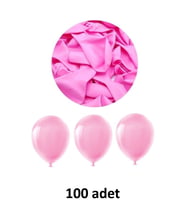 Pembe Balon 12" - 30 cm Lateks Pembe Renk Balon 100'lu Paket