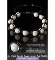 Sertifikalı Boyasız Gerçek Beyaz Mercan Taşı Bileklik - Ayarlamalı (Çok Renkli)