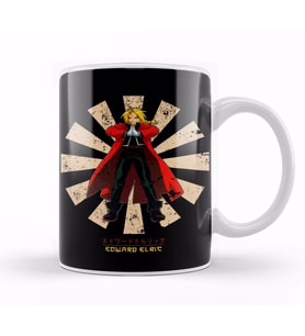 Full Metal Alchemist Edward Elric Retro Japanese Kupa Bardak Porselen