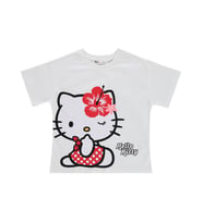 Hello Kitty 6-9 Yaş Tişört - Kırık Beyaz