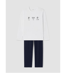 LC WAIKIKI Beyaz Regular Fit Erkek Pijama Takımı