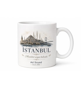 Kişiye Özel Memleket Temalı İsim Tarih Kupa Bardak Hediye