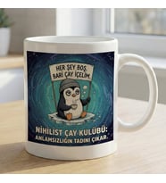BK Gift Nihilist Penguen Beyaz Kupa Bardak -10, Ofis ve Hediye Kupası, Arkadaşa Hediye