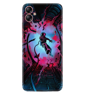 Samsung Galaxy A04E Kılıf Silikon Desen Özel Seri Astronot Attack 1702