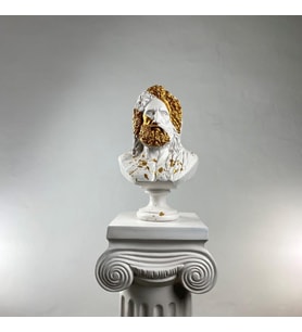 Zeus 'God but Gold' Dekoratif Heykel, Pop Art Roma Yunan Heykelleri