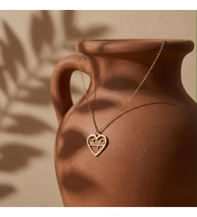 Kişiye Özel 925 Ayar Gümüş Minimalist Kalp İsim Kolye (Gold)