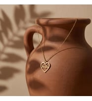 Kişiye Özel 925 Ayar Gümüş Minimalist Kalp İsim Kolye (Gold)