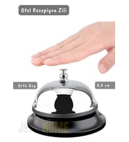 Otel Zili Resepsiyon Zili Restoran Zili Bar Zili Mutfak Zil Paslanmaz Çelik 8,5 cm