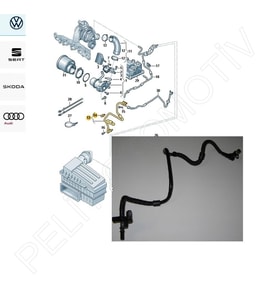 Passat 1.6 2.0 Tdı Vakum Hortumu 04L129456E (2015-2024)