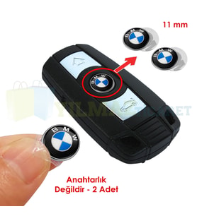 Bmw Anahtarlık Metal Alaşım Logo Amblem Arma 3M 2 Adet 11 Mm-Anahatarlık Değildir