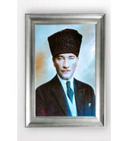 Gümüş Çerçeveli Atatürk Tablo cv602