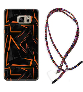 Samsung S7 Edge S20 Fe Plus Ultra S21 S22 Kılıf Boyun Asklı Rasta Silikon Zigzaglar 1651