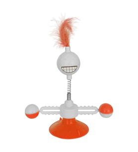 Markapet Vantuzlu Komik Dönen Kedi Oyuncağı 17 cm*18-30 cm Turuncu