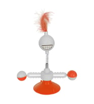 Markapet Vantuzlu Komik Dönen Kedi Oyuncağı 17 cm*18-30 cm Turuncu