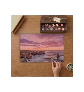 Pembe Ufuklar Tasarımı 240 parça Ahşap Puzzle Ahşap Kutuda MP07681