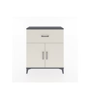 Arges Şifonyer Tek Raflı Tek Çekmeceli 2 Kapaklı 88x30x106 Antrasit-Aytaşı