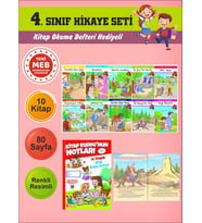 4.Sınıflar İçin Okumayı Sevdiren 10 lu Hikaye Seti (Kitap Okuma Defteri Hediyeli)