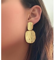 Çelik Gold Renk Vintage Kadın Küpe
