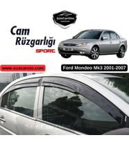 Ford Mondeo Mk3 2001-2007 Uyumlu Mugen Cam Rüzgarlığı Seti Piano Black 4'lü İthal