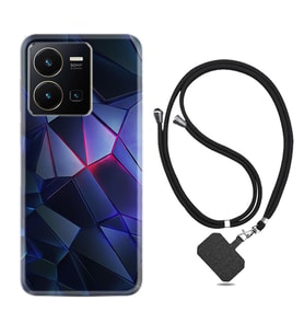 Vivo Y35 Kılıf Resimli Boyun Askılı İpli Desenli Silikon Series Üçgenler 2 1872
