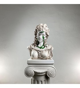 Hera 'Snakes on Hera' Dekoratif Heykel, Pop Art Roma Yunan Heykelleri