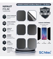 SChitec HONOR CHOICE InfoWear Watch 2i Uyumlu Ön Yüzey Hayalet Privacy Hidrojel Ekran Koruyucu