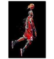 Cakatablo Michael Jordan 3 Numaralı Forma Smaç Görseli MDF Tablo